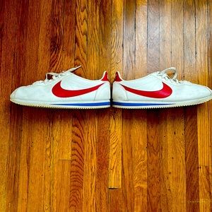 Nike Cortez / Men’s 10.5 / White, Varsity Red, Blue